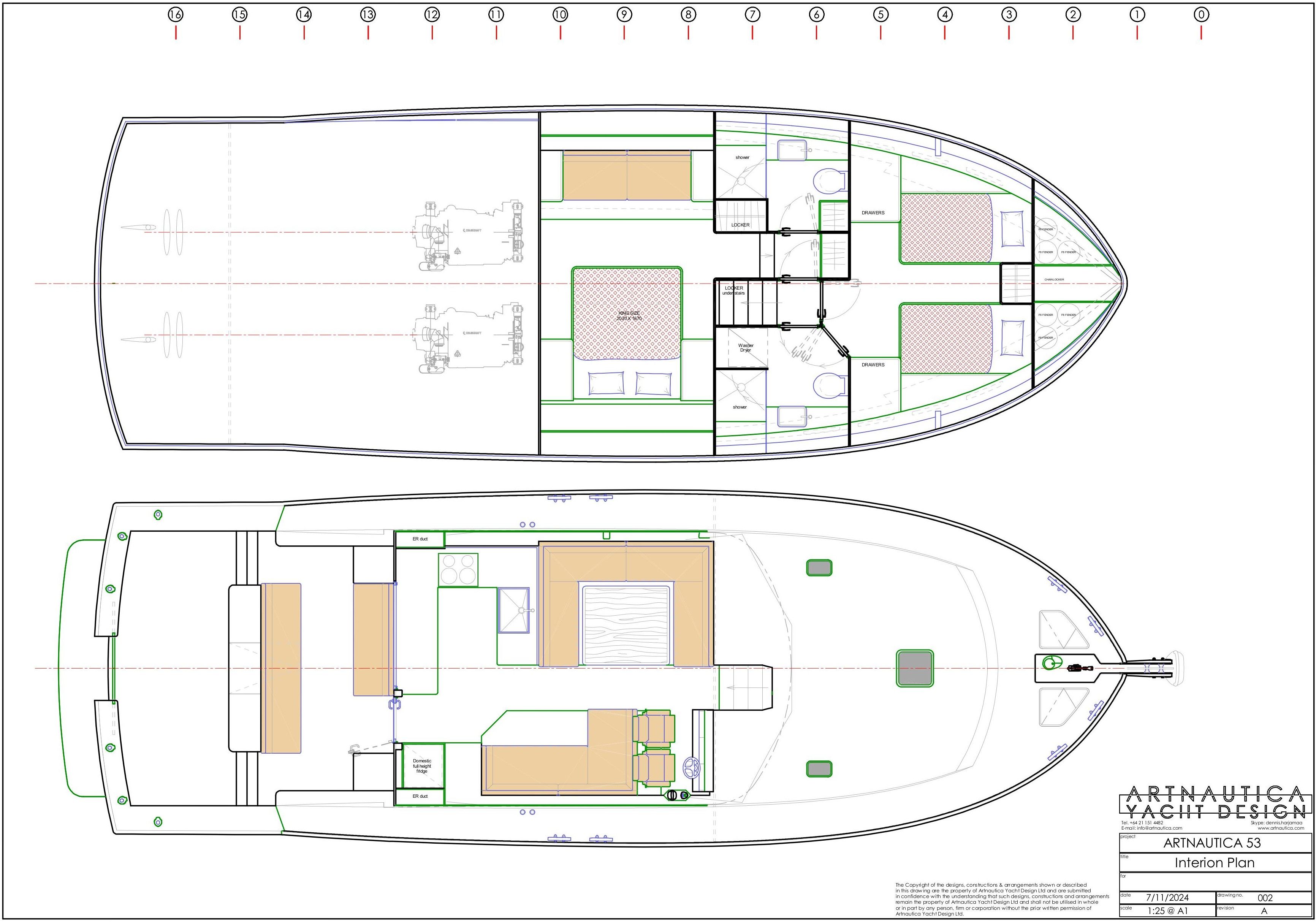 Artnautica 53 Interior General Arrangement