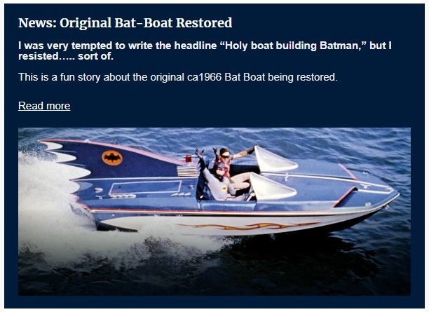 Newsletter Bat Boat